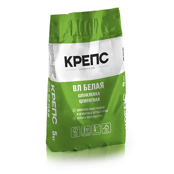 Шпаклевка Крепс ВЛ белая 5кг