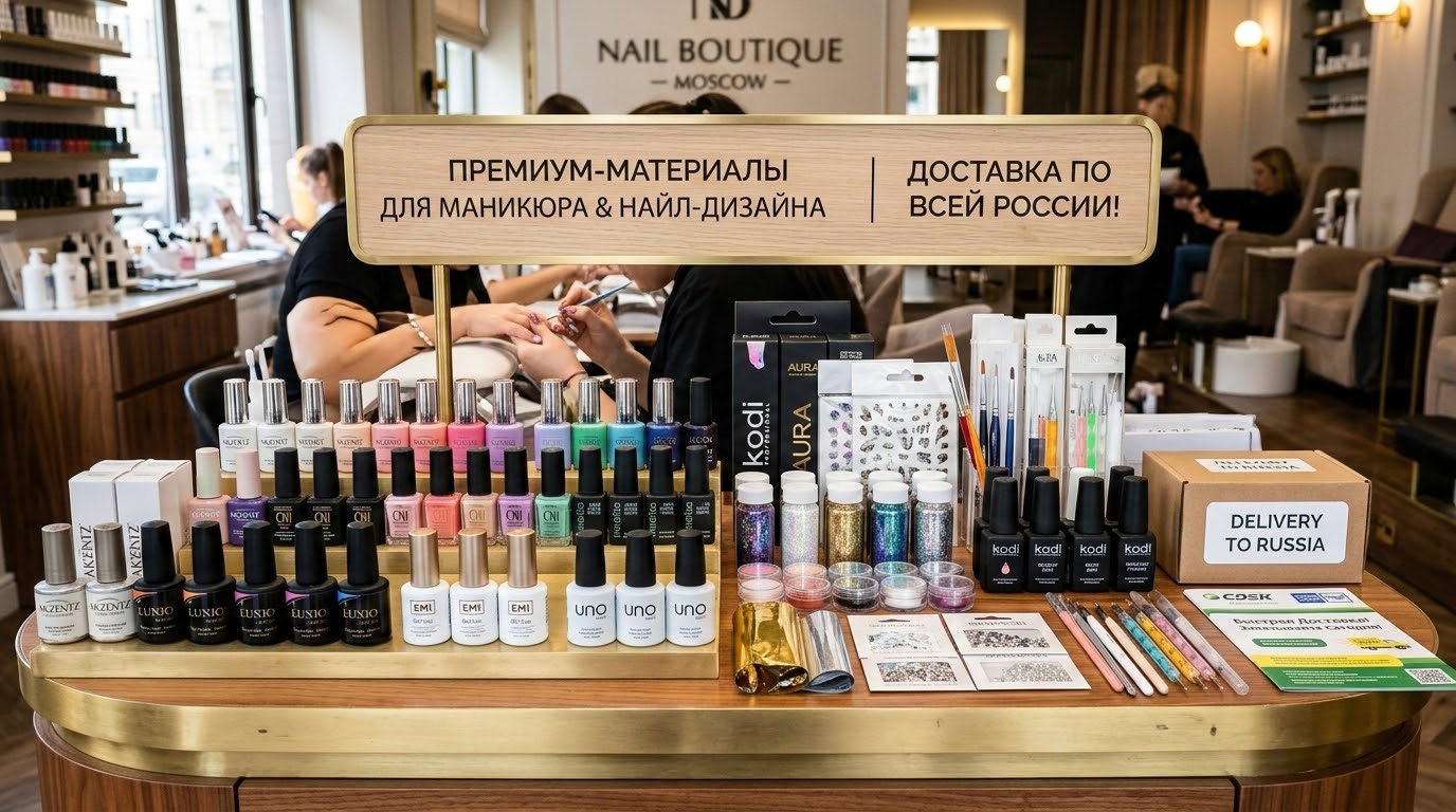 Обзор профессиональной косметики для маникюра и материалов для дизайна ногтей с гарантией качества и доставкой по России