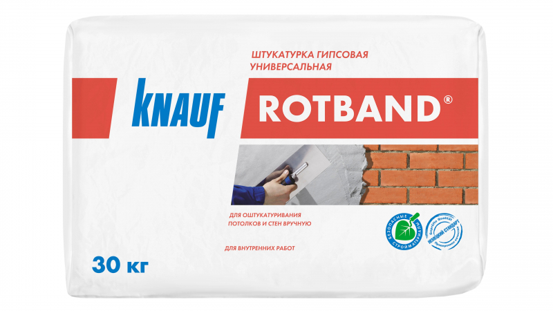 Штукатурка КНАУФ Ротбанд гипсовая для стен и потолков 30кг