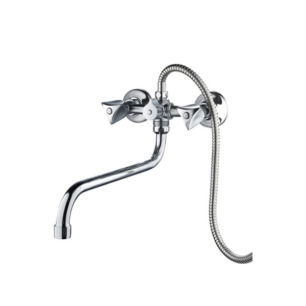 Смеситель для ванны двухрычажный RMS SL119-143 с длинным изливом